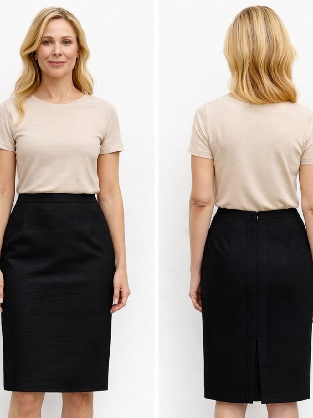 Tahari by Larry Levine Black A-Line Skirt Size 6